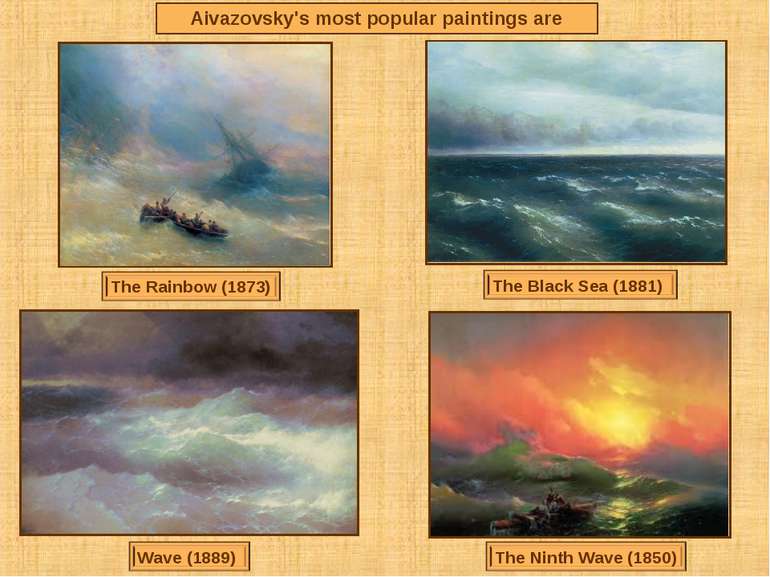 Aivazovsky's most popular paintings are