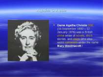 Agatha Christie Dame Agatha Christie DBE (15 September 1890 – 12 January 1976...