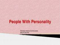 People With Personality