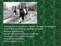 Еміграція населення Галичини, Північної Буковини, Закарпатської України була ...