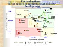 Planned actions in the sphere of agroindustrial markets’ development А Б В Seeds