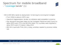 850 & 900 MHz bands re-deployment / re-farming for evolving technologies From...