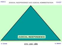 JUDICIAL INDEPENDENCE AND JUDICIAL ADMINISTRATION УКПСС CUJCP KYIV - 2009 - К...