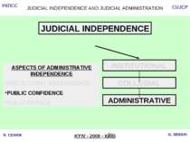 JUDICIAL INDEPENDENCE AND JUDICIAL ADMINISTRATION УКПСС CUJCP KYIV - 2009 - К...