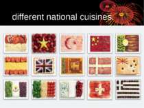 different national cuisines.