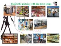 Match the pictures with the list of shops