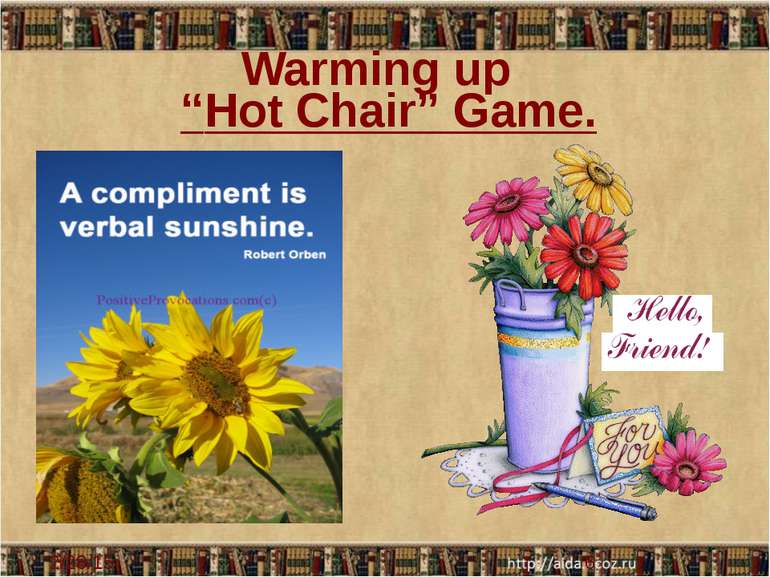 “Hot Chair” Game. Warming up