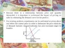 Estimate the Demand Curve Because there is a relationship between price and q...