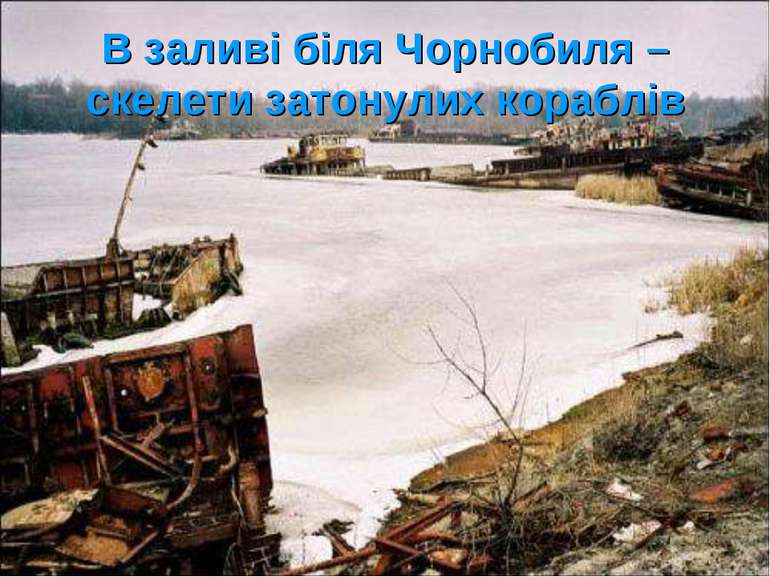 В заливі біля Чорнобиля – скелети затонулих кораблів