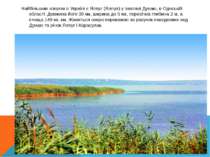 Найбільшим озером в Україні є Ялпуг (Ялпух) у заплаві Дунаю, в Одеській облас...