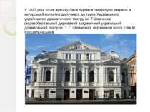 У 1933 році після арешту Леся Курбаса театр було закрито, а акторський колект...