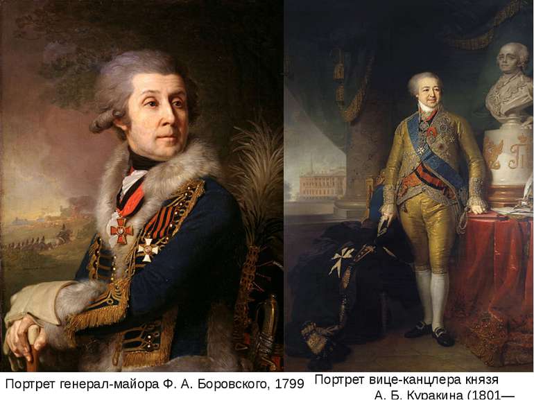 Портрет генерал-майора Ф. А. Боровского, 1799 Портрет вице-канцлера князя А. ...