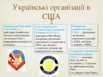 Українські організації в США Український Народний Союз (УНС) — найстарша й на...