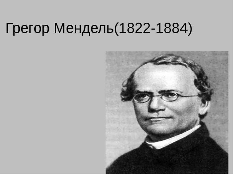 Грегор Мендель(1822-1884)