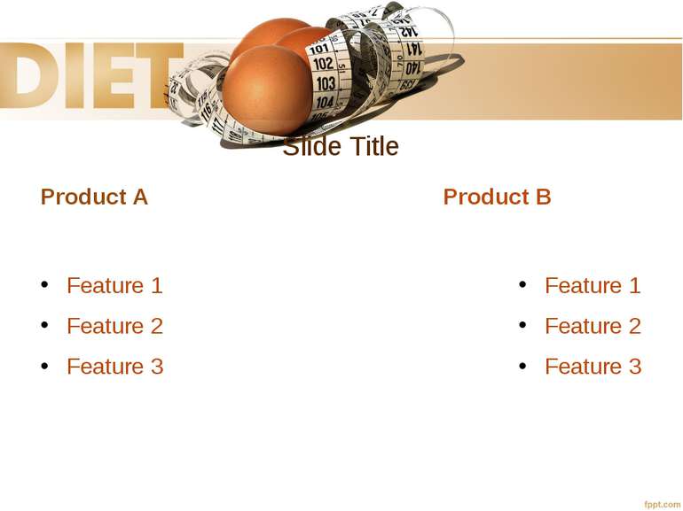 Slide Title Product A Feature 1 Feature 2 Feature 3 Product B Feature 1 Featu...