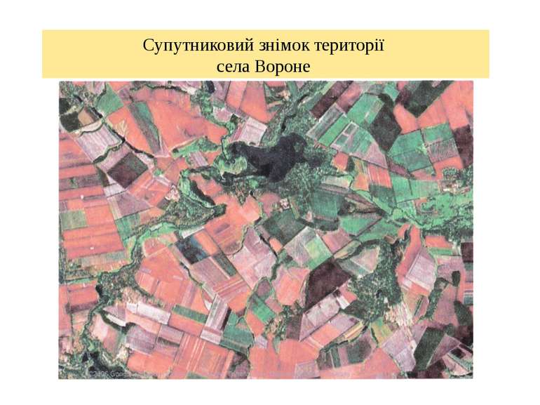 Супутниковий знімок території села Вороне