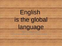 English is the global language
