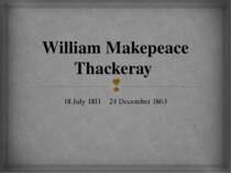 "William Makepeace Thackeray"