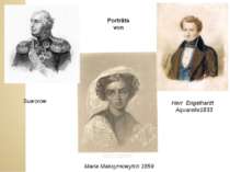 Suworow Porträts von Herr Engelhardt Aquarelle1833 Maria Maksymowytch 1859