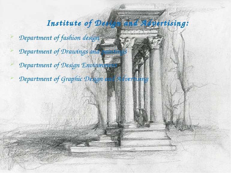 Institute of Design and Advertising: Department of fashion design Department ...