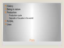 Pats History Being in nature Production Production cycle Deposits of bauxite ...