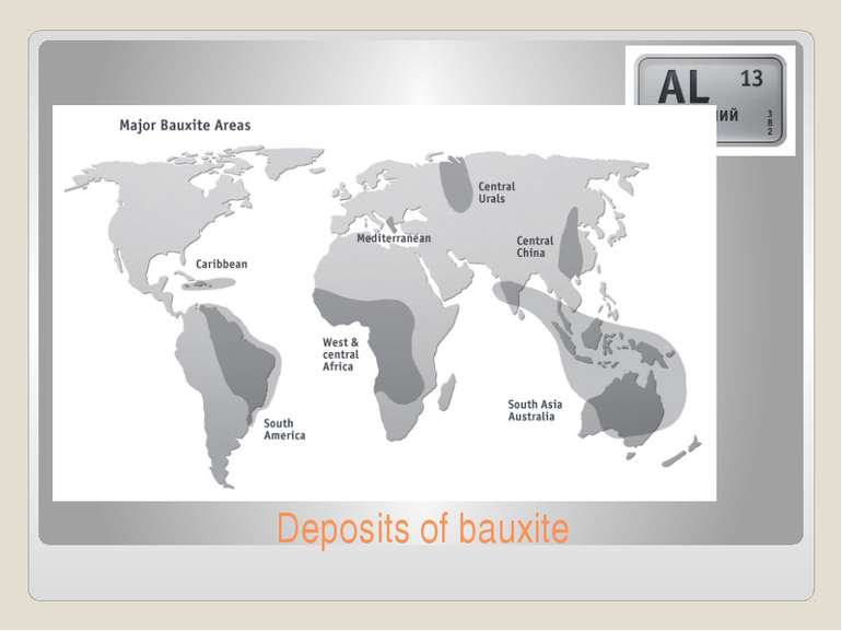 Deposits of bauxite