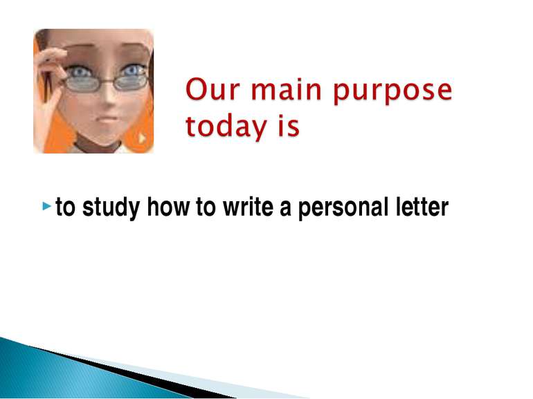 to study how to write a personal letter