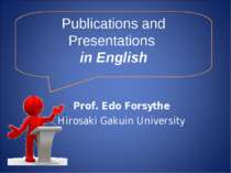 Publications and Presentations in English