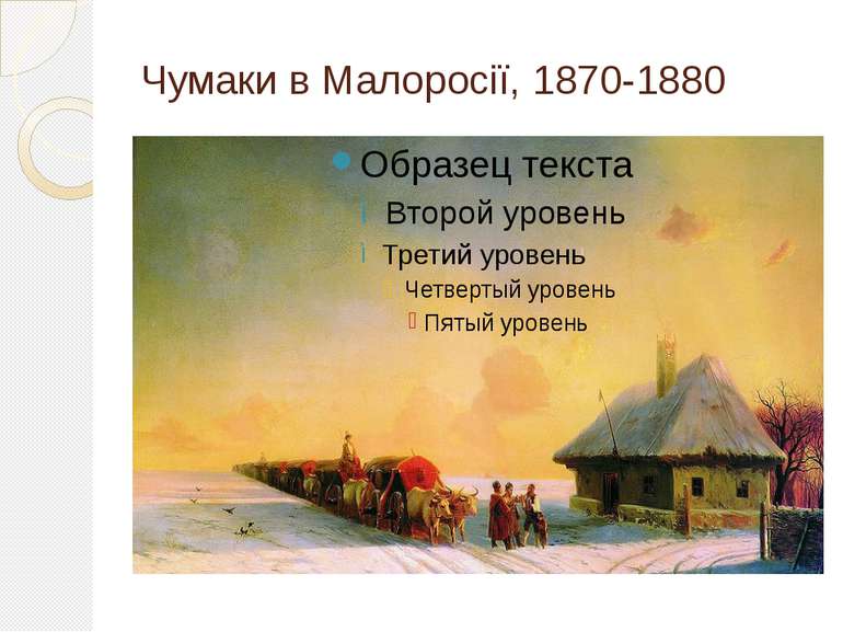 Чумаки в Малоросії, 1870-1880