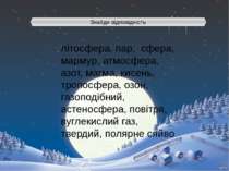 Знайди відповідність літосфера, пар, сфера, мармур, атмосфера, азот, магма, к...