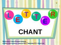 Letter fun Chant