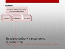 Вказівки роботи з виділеним фрагментом http://sayt-portfolio.at.ua