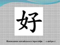 Написання китайського ієрогліфа 好 («добре»)