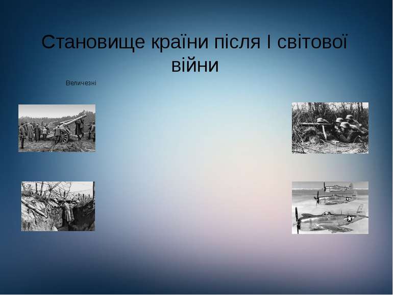 Становище країни після І світової війни