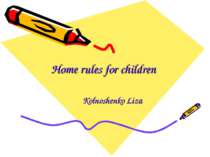 "Home rules for children"