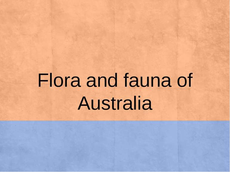 Flora and fauna of Australia