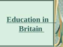"Education in Britain"