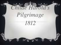 Childe Harold's Pilgrimage 1812