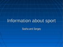 "Information about sport"