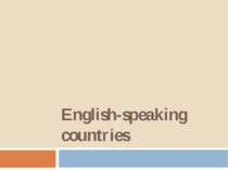 "English-speaking countries"