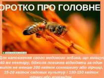Для наповнення свого медового зобика, що вміщує 40 мг нектару, бджола повинна...