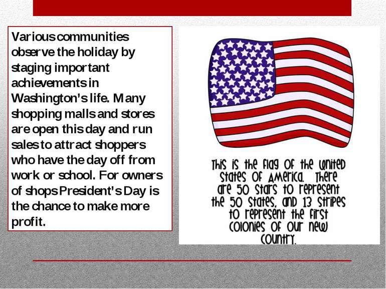 Various communities observe the holiday by staging important achievements in ...