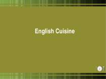 English Cuisine *