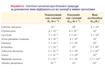 Ферменти - білогічні каталізатори білкової природи за допомогою яких відбуваю...