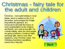 Christmas - most joyful holiday in Great Britain, which is marked on the 25 o...