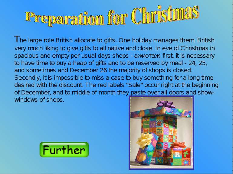 The large role British allocate to gifts. One holiday manages them. British v...