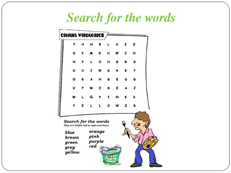 Search for the words