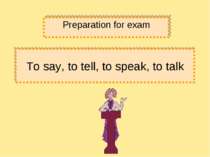 тест Say, tell, talk, speak