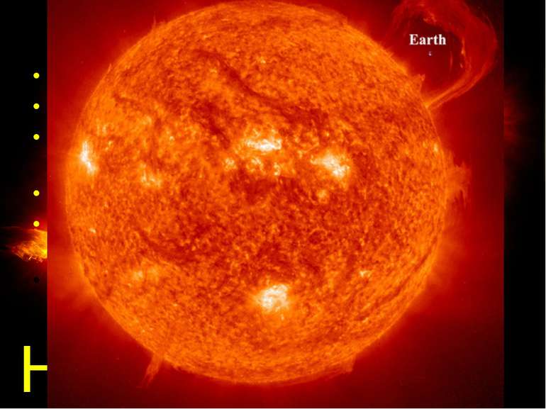 Сонце Найближча до Землі зоря Куля з розжарених газів, переважно з водню Його...
