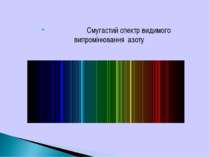 Смугастий спектр видимого випромінювання  азоту